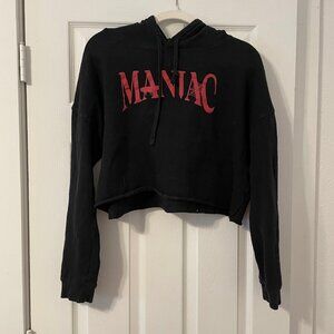 Stray Kids Maniac Tour Cropped Hoodie Black and Red Size Large